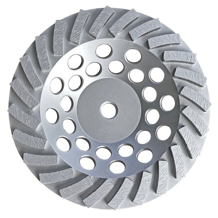Ox Tools Ultimate Spiral Cup Wheel 7” 24 Segments - 5/8” - 11 Threaded Arbor OX-UPSCA24-7
